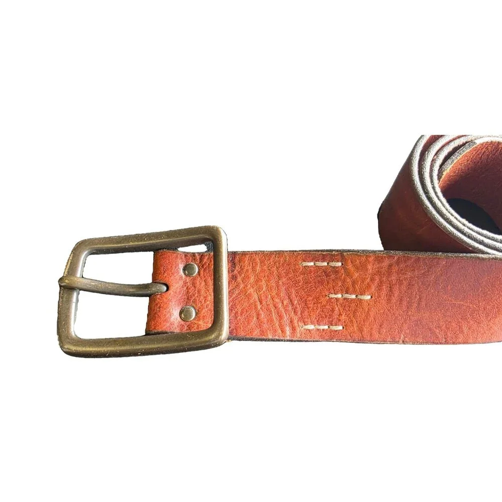 GAP Men's Brown Genuine Leather Belt Made In USA 32